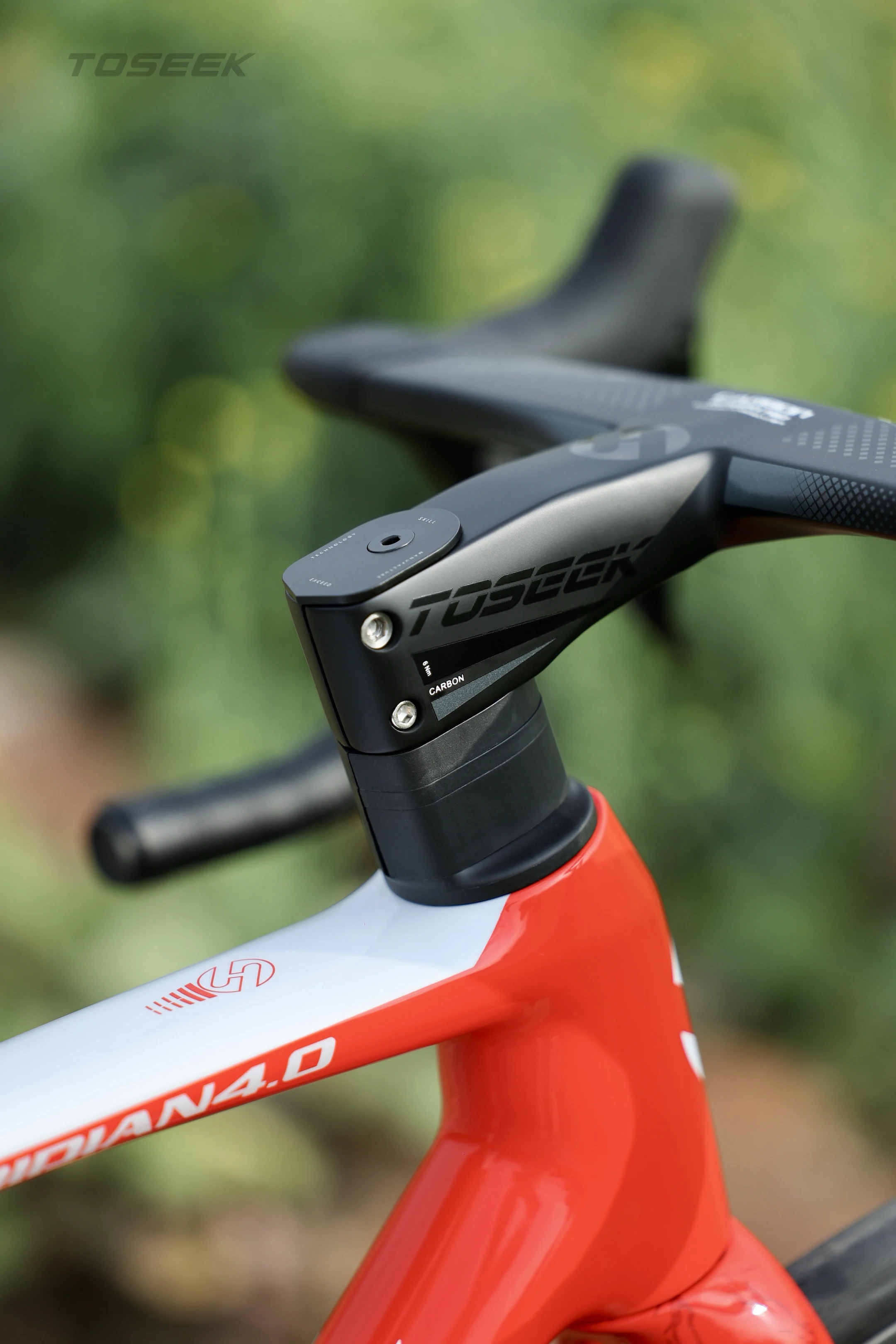 TOSEEK Carbon-Lenker Rennrad-Carbonlenker T700 Integrierter Carbonlenker Di2 Fahrradzubehör Carbon-Dropbar – Detail 39