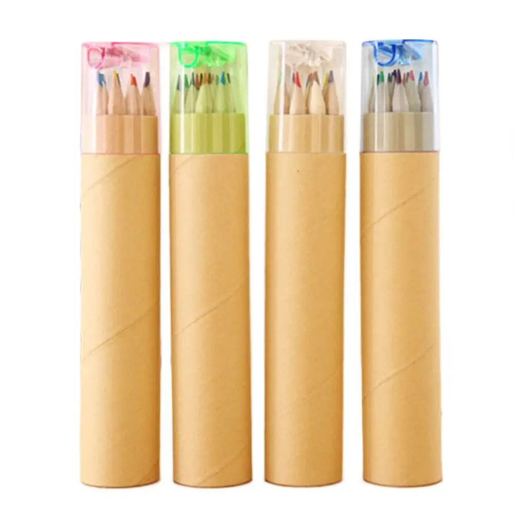 12 Color Pencil Crayon for Child Batch Barreled Oily Colored Pencil Art Tool Kawaii School Supplies Stationery