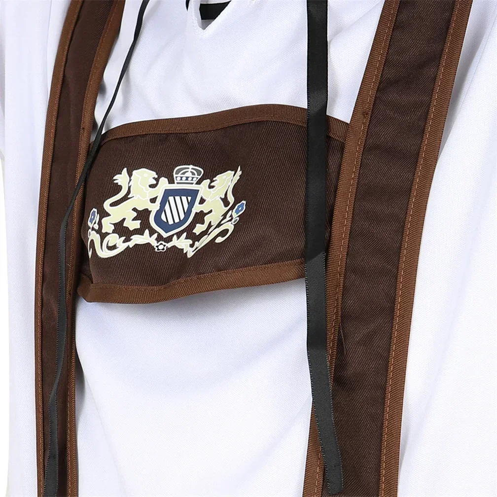 Bavarian Costume Men's Oktoberfest Outfit Lederhosen Mens Costume Beer Fancy Dress Halloween Costumes for Men Cosplay Disguise