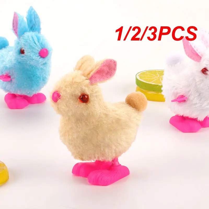 

1/2/3PCS Pet Cat Toys Jumping Walking Hopping Cartoon Plush Chicken Clockwork Cat Interative Playing Toy Wind Up Chick Kitten