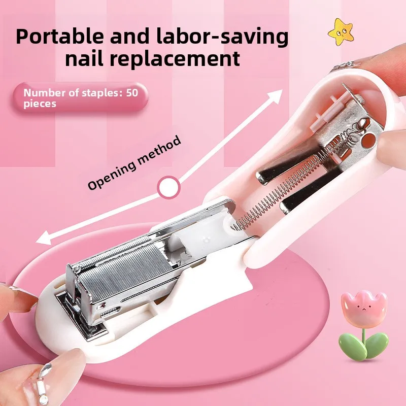 Cartoon Mini Stapler Portable Small Stapling Tool for Office Documents & School Homework Perfect Cute Stationery Gift Choice - 2