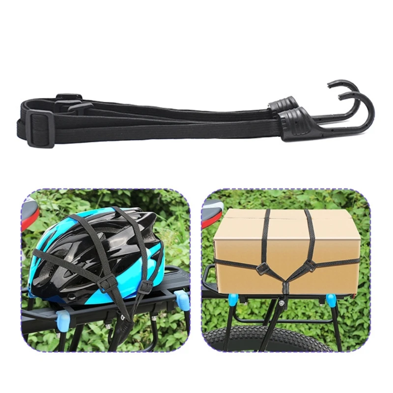 Bicycles Lashing Strap Elastic Luggage Strap Tension Ropes with Hooks 60-170cm Adjustable 2 pcs