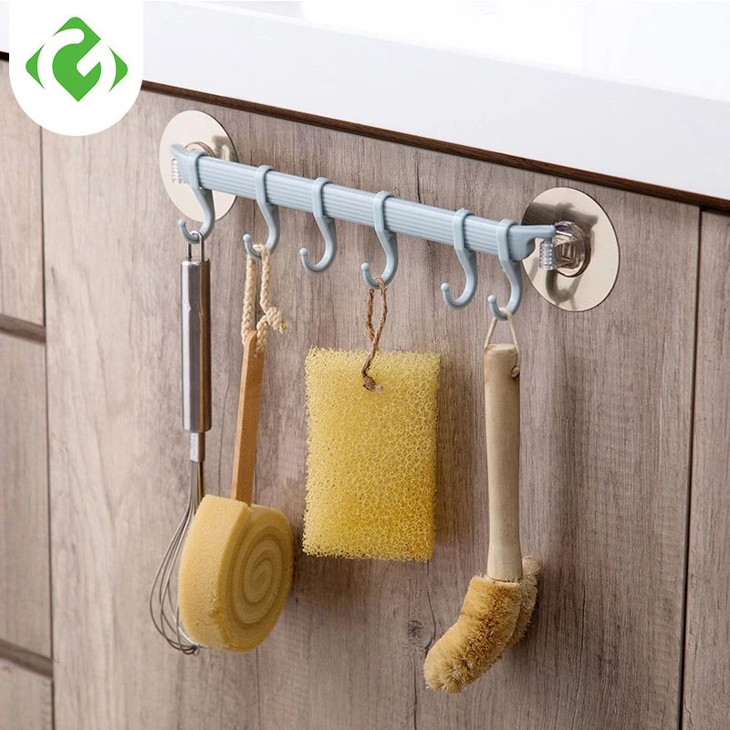 Rustproof Bathroom Tools Organizer Towel Holder Key Hooks Kitchen Organizer Cupboard Storage Rack Shelf GUANYAO