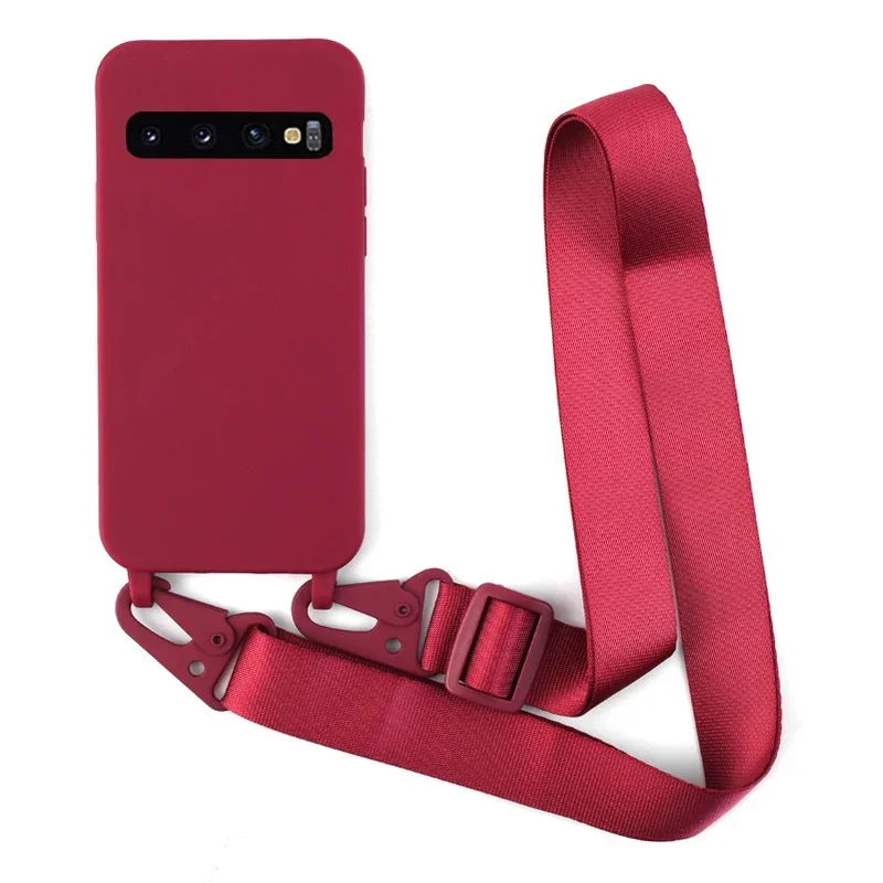 S10 Lite Silicone Case Samsung S10 Case With Strap Crossbody Strap - Main Image