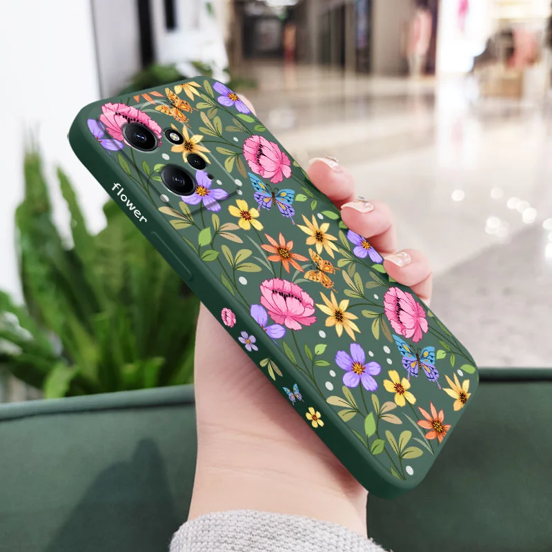 Exquisite Pattern Liquid Silicone Phone Case