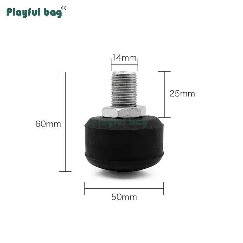 Round Rubber Brake Head For Double Row Roller Skate Abrasion Resistant Skates Shoes Adjustable Brakes AMB109