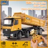 HUINA 1536 Remote Control Model 1/14 2.4G 8-Wheel Heavy-Duty Engineering Dump Truck Alloy Sound/light Electric Toy for Adult Boy 1