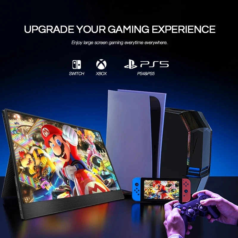 LCD ޴  IPS ̹ PC ̴ , PS4, PS5, Xbox, TV ڽ, º, ƮϿ, VESA  HDIM C Ÿ , 11.6 ġ