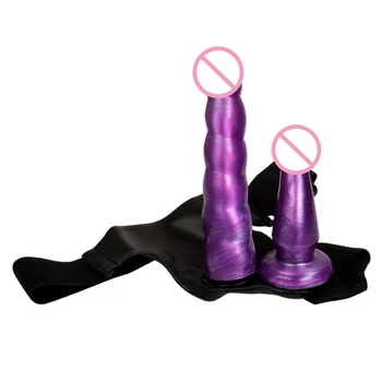 Double Strapon Realistic Dildo Ultra Elastic Harness Strap On Dildo Lesbian Strap-on Dildo Adult Sex Toy For Couples Women 4