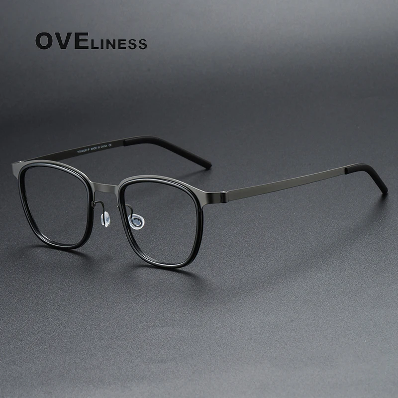 2024 Ultra Light Titanium Glasses Frame Men Prescription male Optical Myopia Eyeglasses Frames Women Denmark Brand full Eyewear