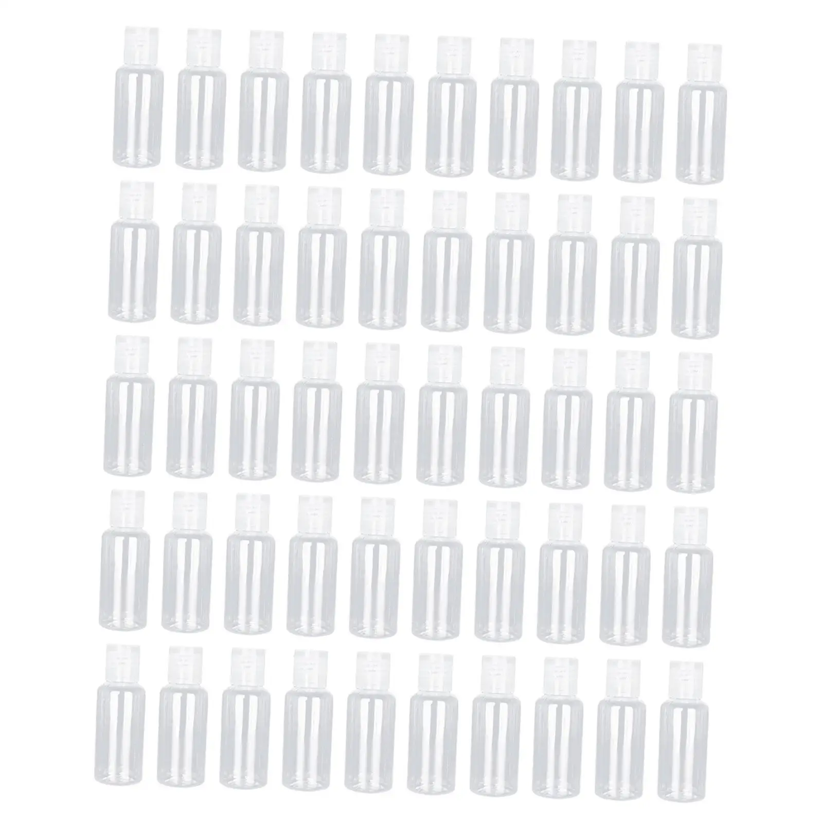 50x Cosmetic Bottle with Flip Caps Household Travel Size Refillable Bottles