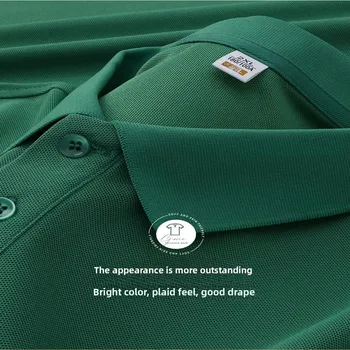 Polo personalizzabile Manica corta Colletto ricamato Abbigliamento da lavoro T-shirt Uniformi di gruppo culturale Moda uomo traspirante