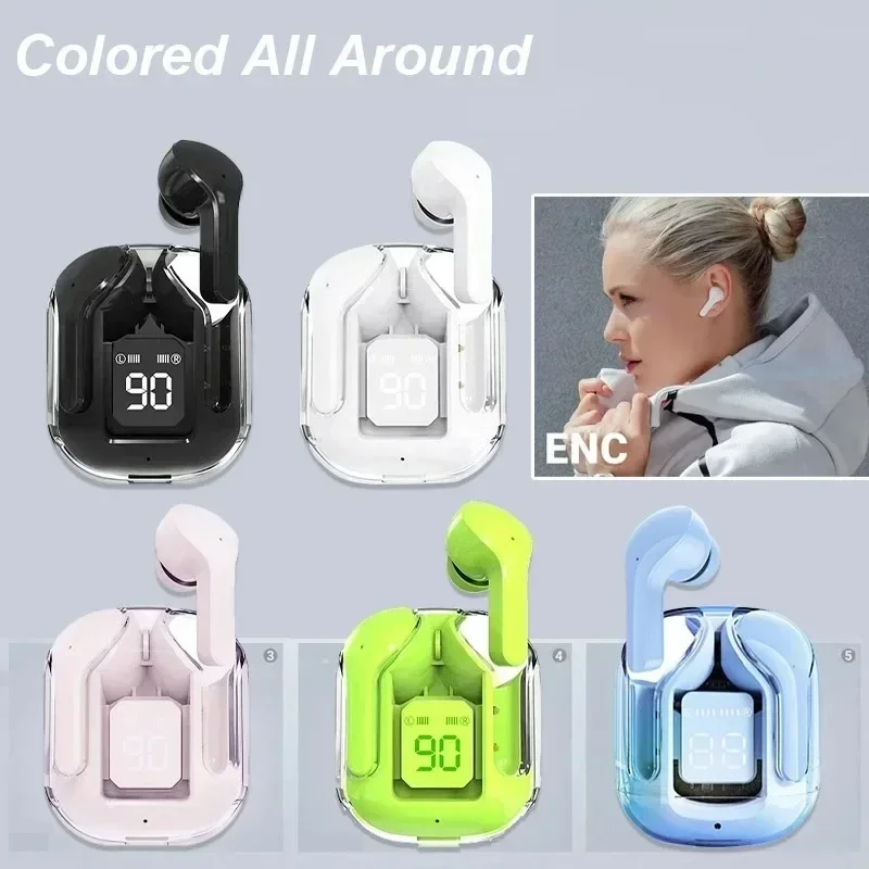 T2 Wireless Mini Auricolari Led Power Display Digitale Tws Headset Stereo Sound Bluetooth-Compatibile 5.3 Per Ipone Xiaomi Oppo Vivo