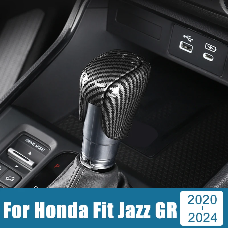 

For Honda Fit Jazz GR 2020 2021 2022 2023 2024 ABS Car Gear Shift Knob Head Cover Automatic Transmission Trim Sticker Case Cap