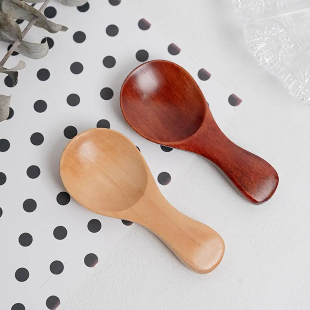 Mini Spoon Food Grade Heat-Resistant Wood Condiment Seasoning Sugar Mini Spoon Wooden Spoons Spice Condiment