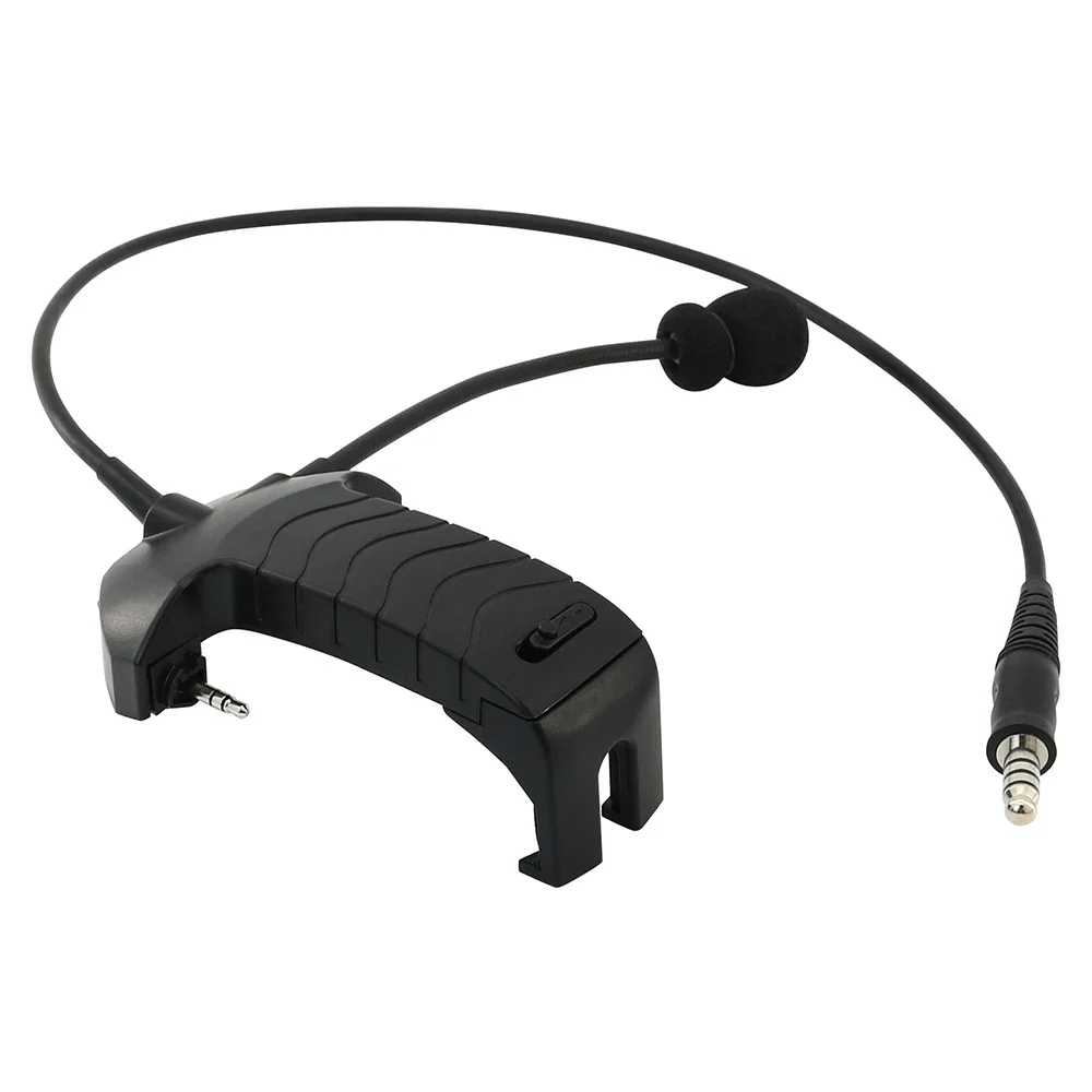 Tactical Headset Accessories Y-Line Kit Microphone for Walker's Razor Electronic Earmuffs with Tactical PTT Kenwood for Baofeng
