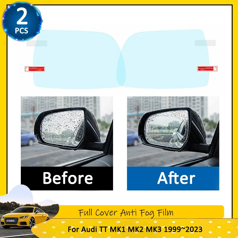 

For Audi TT 8n 8j 8s TTs Sline MK1 MK2 MK3 1999~2023 Full Cover Anti Fog Film Rainproof Rearview Mirrors Car Sticker Accessories