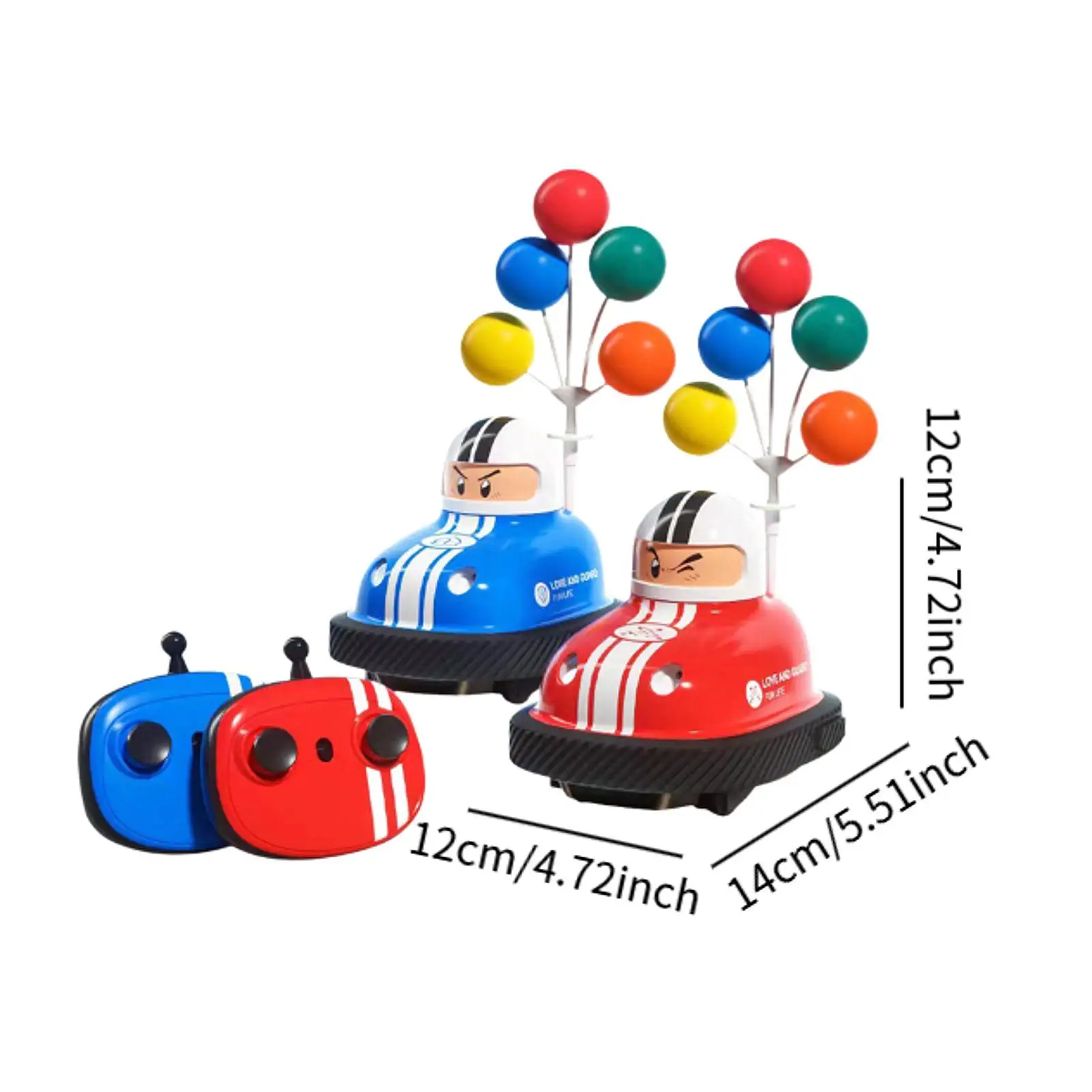 RC Car Toy Players Fight Portable Cartoon Vehicle Toy Toy Game RC Bumper Car 6