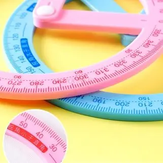 1개 360 ° 활용각도기, 기하학적 도형 그리기 자, 직각 그리기 다기능 도구