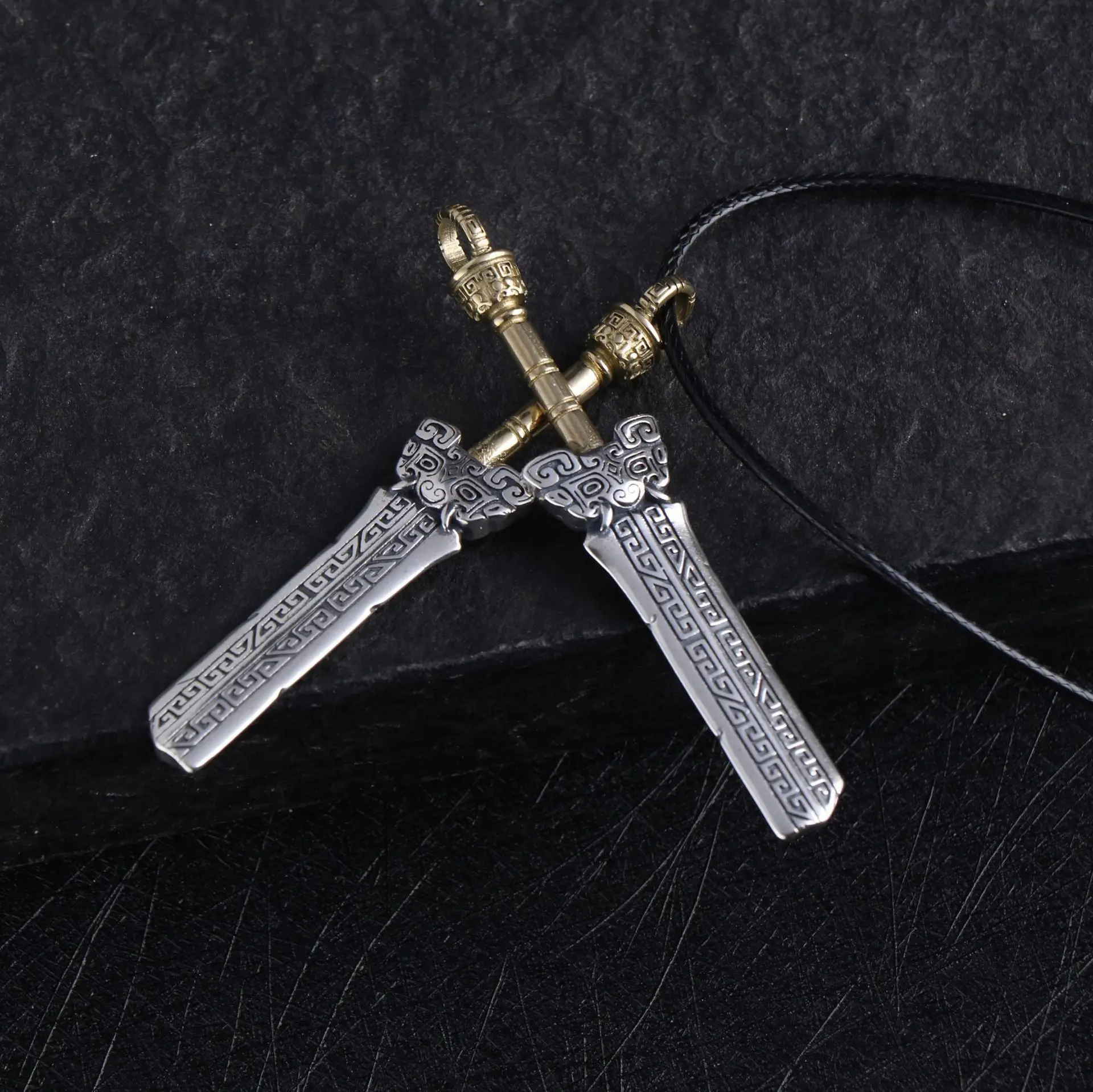 Collana Con Ciondolo A Forma Di Spada Rotta Di Personalità Per Uomo Collana A Catena Lunga Punk Gotica Da Donna Accessori Per Gioielli Hip-Hop