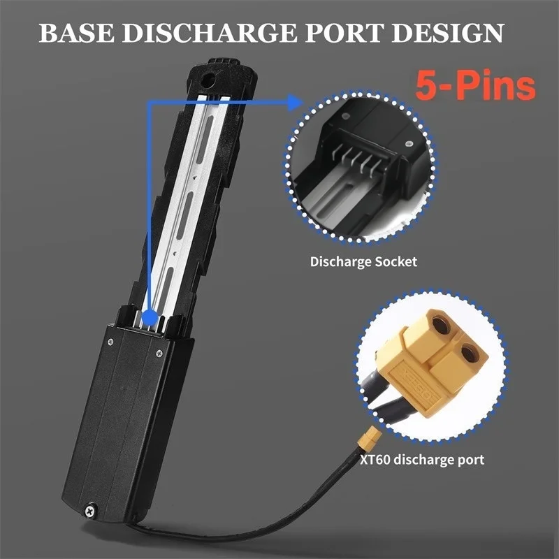High capacity 36V 48V premium downtube battery pack showcasing the 4 light LED fuel gauge