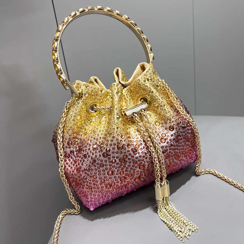 Sac à Main Pochette Bandoulière Patriotique Américain - Strass Bleu & Rouge - Neuf Sans étiquettes