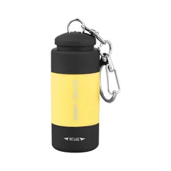 Compact USB Rechargeable Waterproof Keychain Flashlight (Yellow)