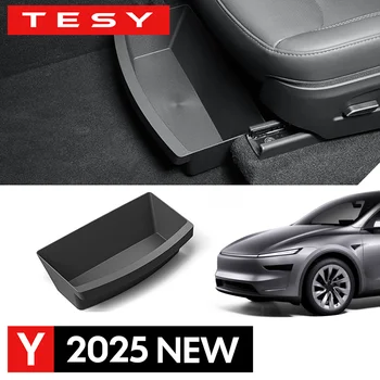 Tesla Model Y 2025 Juniper Front Seat Under-Seat TPE Storage Box – Launch Edition Car Interior Organizer Drawer 1