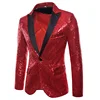 Shiny Gold Sequin Glitter Embellished Blazer Jacket Men, Nightclub Prom Suit Blazer,Male Costume Homme Stage Clothes For singers 3