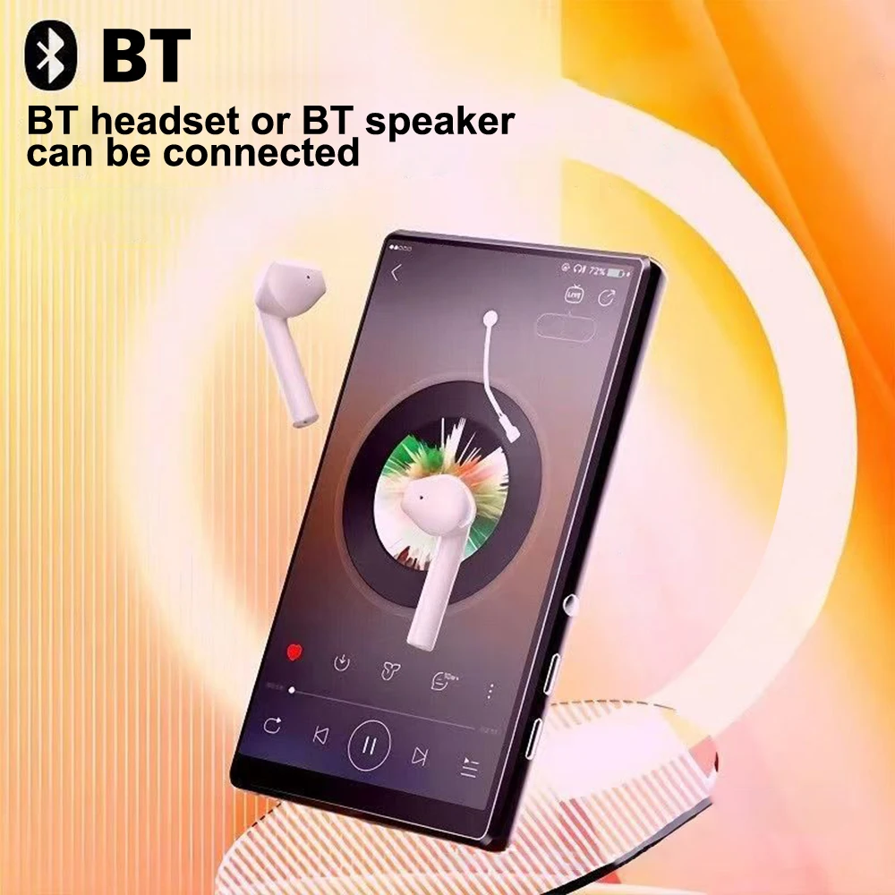 16G/32G WiFi MP5 Player 3.97-inch Large IPS Touch Screen MP4 MP3 Player 8-core CPU Video Audio Work with Android Apps