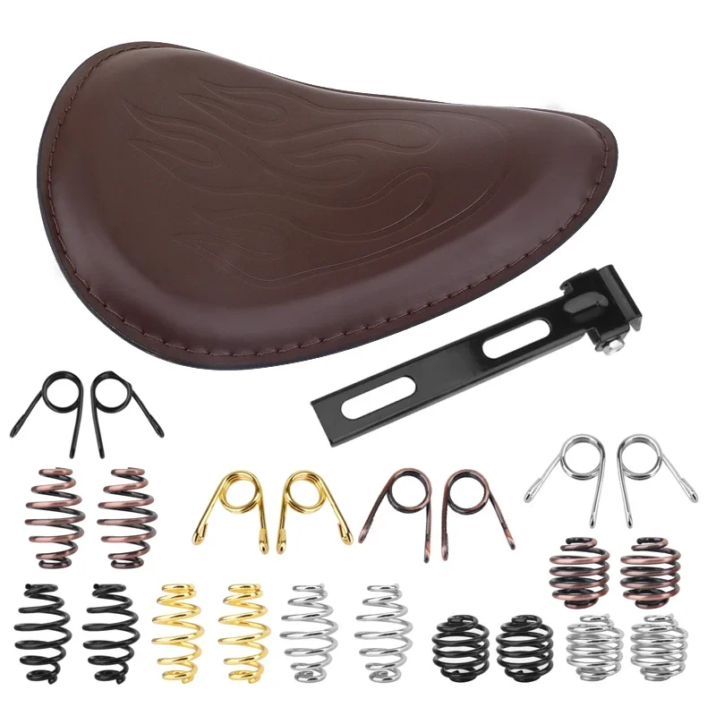 

Мотоциклетные подушки для сидений, подушки из искусственной кожи для соло, 3 дюйма, с кронштейном, для Harley Custom Chopper Bobber Honda Yamaha Kawasaki Suzuki