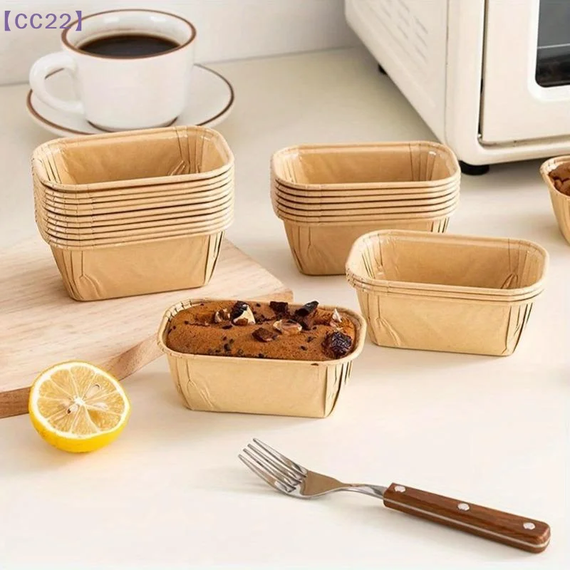 Enhanced Product Title:  
  
50-Pack Rectangular Heat Resistant Muffin Liners - Oil-Proof Baking and Party Supplies