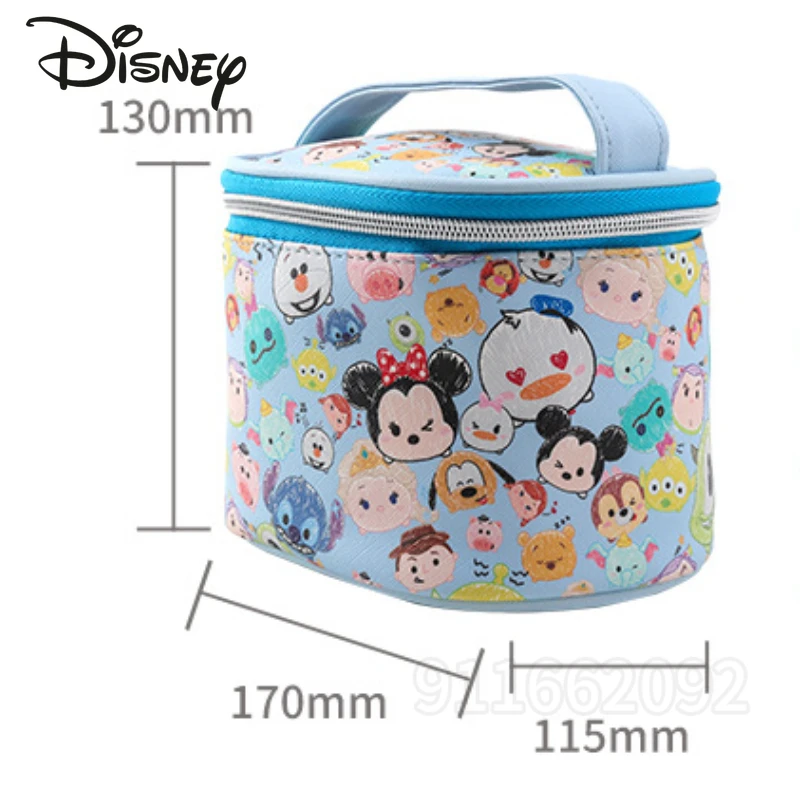 Disney Original New Cosmetic Bag Luxury Brand Fashion Portable Travel Cosmetic Bag Multi Functional Large Capacity Mouth Red Bag