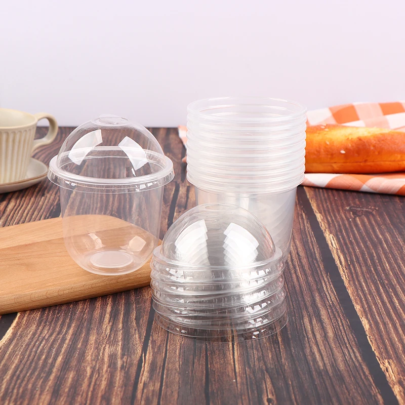 Disposable Plastic Dessert Cup Spoon Lid Dessert Cups Lids Wholesale