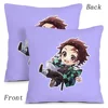 Demon Slayer Kimetsu No Yaiba Pillow Covers Cartoon Sofa Decorative Home Double-sided Printing Short Plush Cute Cushion Cover 4