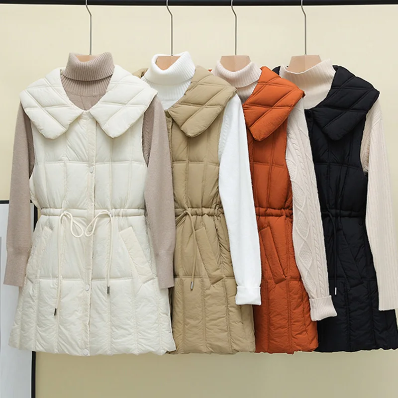 

Fashion Cute Waistocat Women Autumn And Winter Warm Vest Turn-Down Collar S-2XL Jacket Coat Sleeveless YTNMYOP