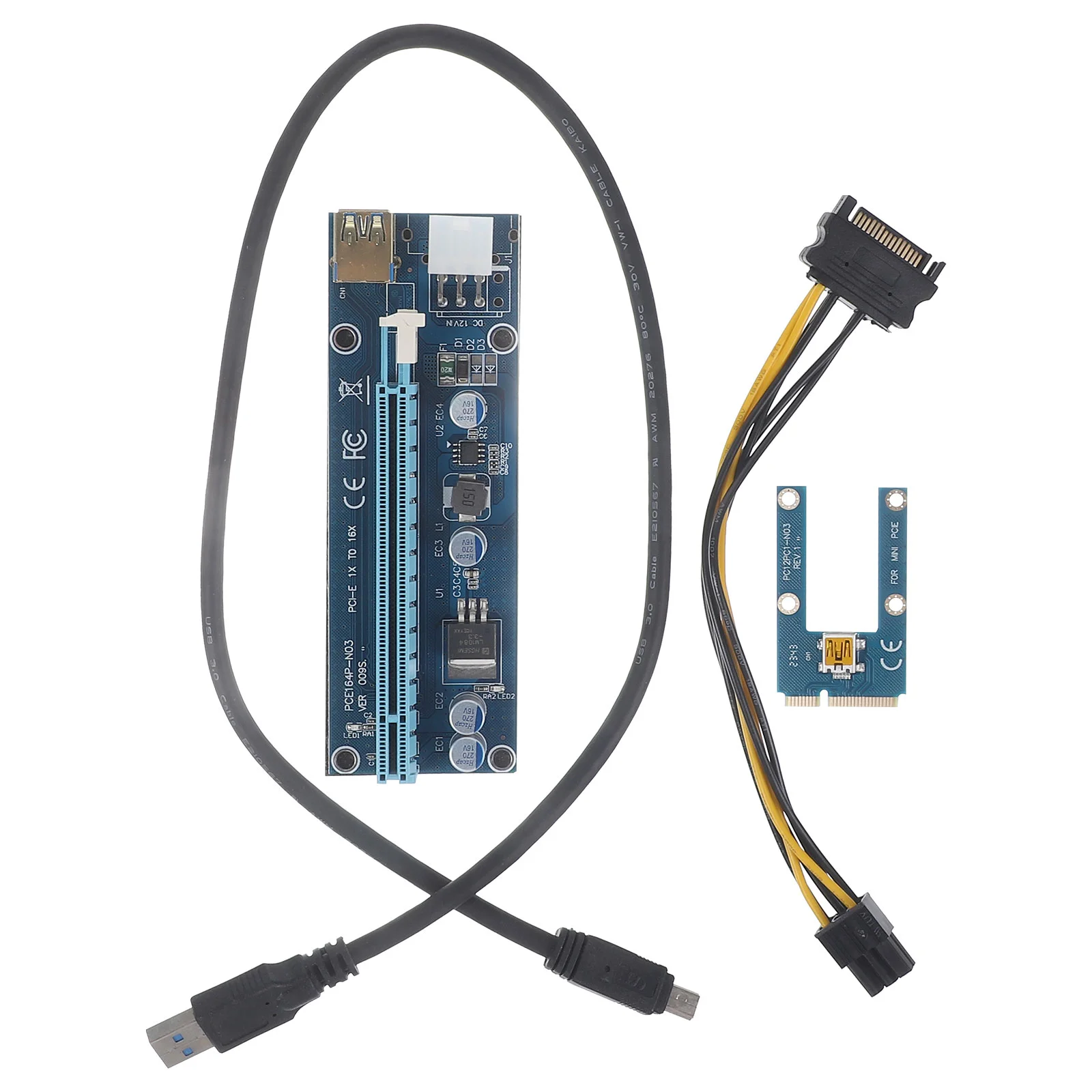 60cm 미니 PCIe - PCI-E x16 외장 GPU 어댑터 케이블 (카드 독립형 컴퓨터 부품, 노트북 액세서리, 외장 그래픽)