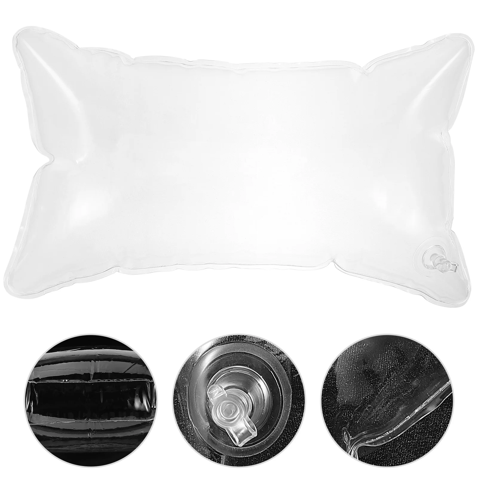 

Inflatable Travel Pillow Portable Compact Air Pillow Clear Backpacking Pillow Neck Head Lumbar Support Blow Up Pillow Camping