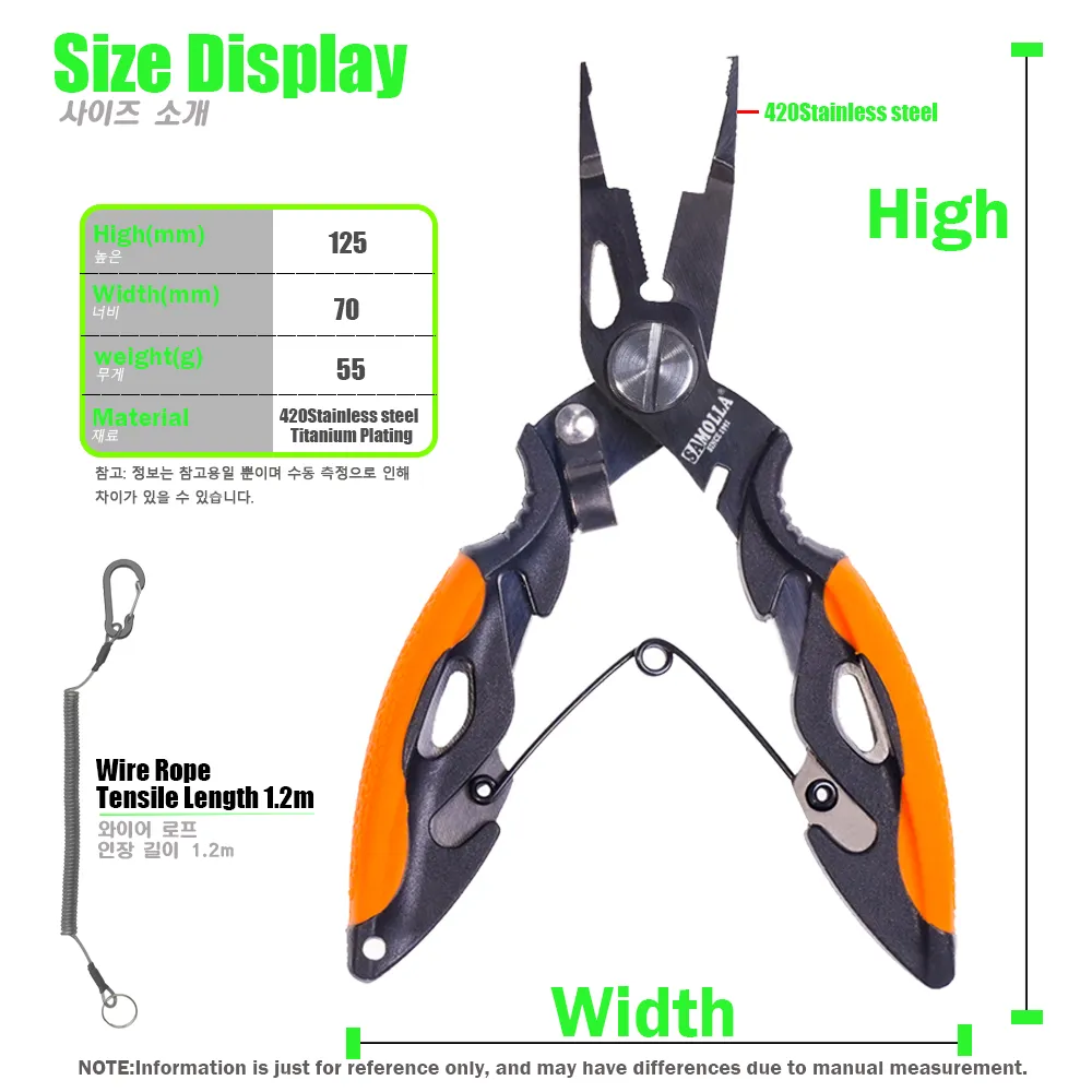 Tackler420 Stainless Steel Fishing Pliers - Hook Remover & Line
