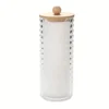 Acrylic Makeup Cotton Pad Holder, Clear Diamond Pattern Cotton Pads Organizer Dispenser Bathroom Jars for Round Cotton Display 4