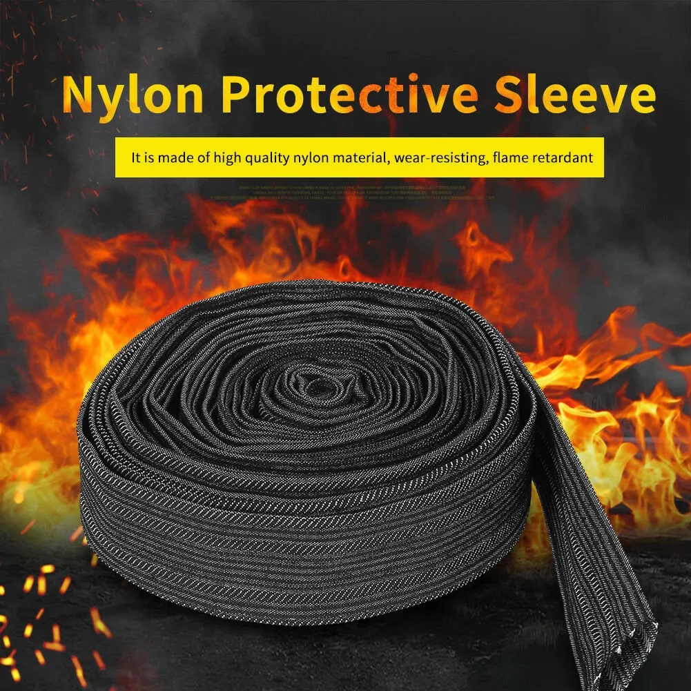 

25FT Nylon Protective Sleeve Sheath Cable Cover Welding Tig Torch Hydraulic Hose 100% Brand New And High Quality