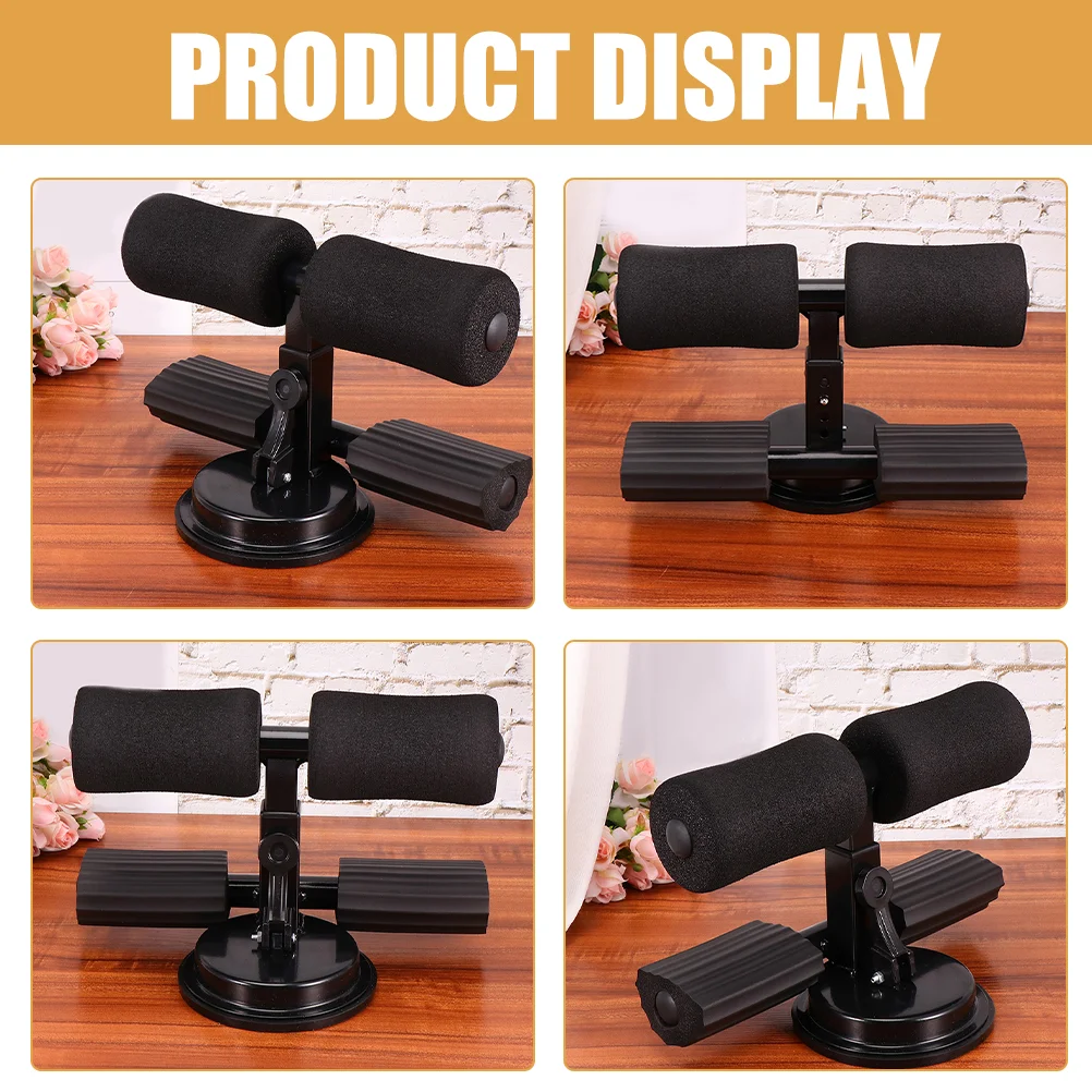 Tension Rod Sit up Aid Exercise Accessory for Home Tool Curls Bar Foot Holder Black Sit-up Assistant Device Ergonomics Work