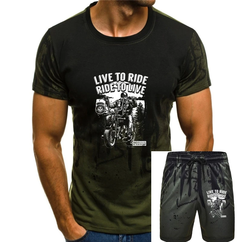 

2019 Fashion Hot sale Live To Ride,ride To Live Biker Motorcycle Adult Unisex & Female T-Shirt Tee shirt