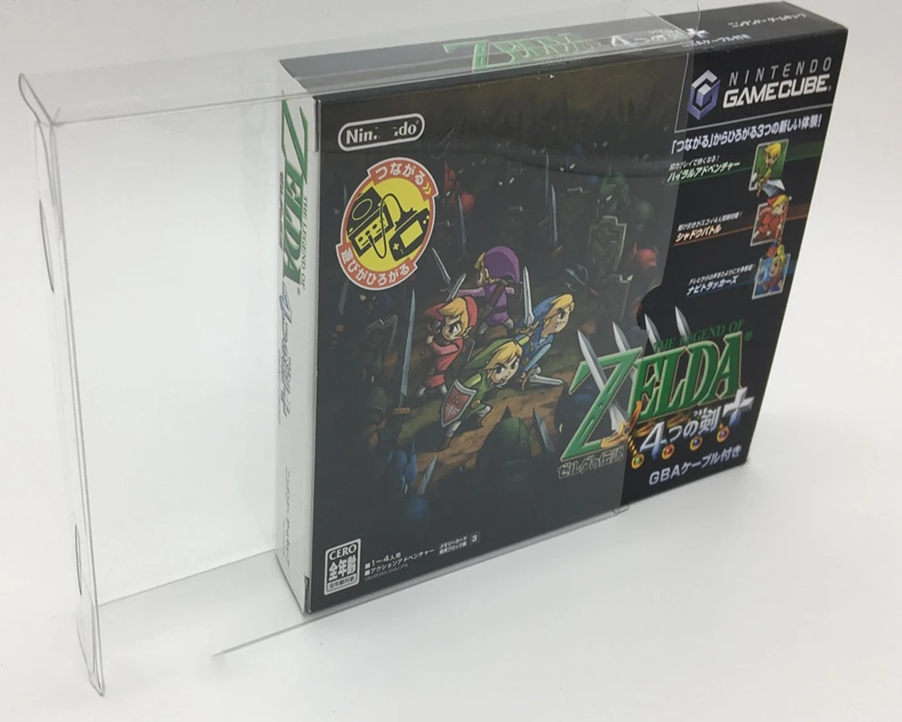 Trasparente Box Protector Per Nintendo Gamecube/Ngc/The Legend Of Zelda Four Swords Collect Boxes Game Shell Clear Display Case