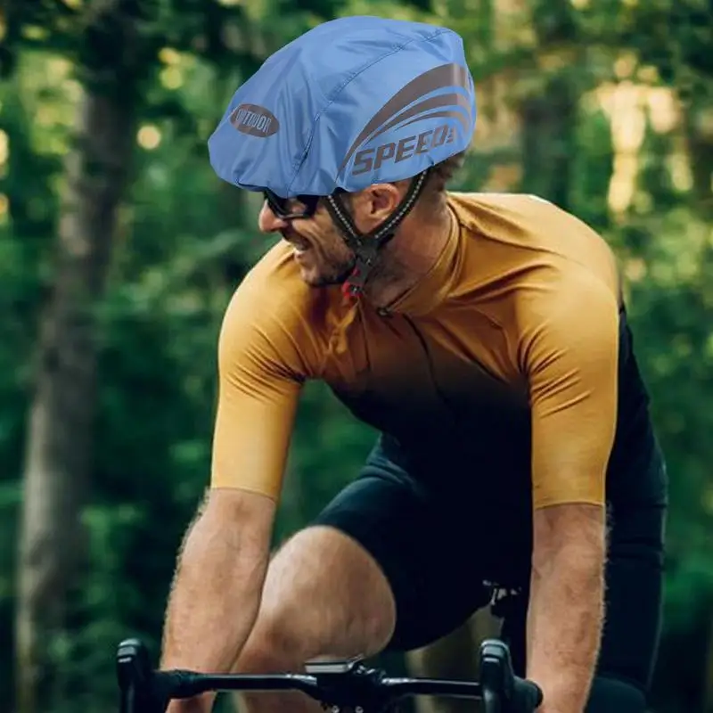 Bike Helmet Cover High Visibility Waterproof Cycling Bicycle Helmet Rain Cover Breathable Road Bicycle Helmet Water Cover 4