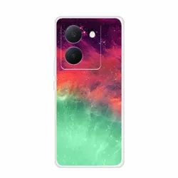 Wildlife - Themed Silicone Phone Cover - Soft TPU Protector with Wolf & Lion Design for Vivo V2247 (H10.CH.718)