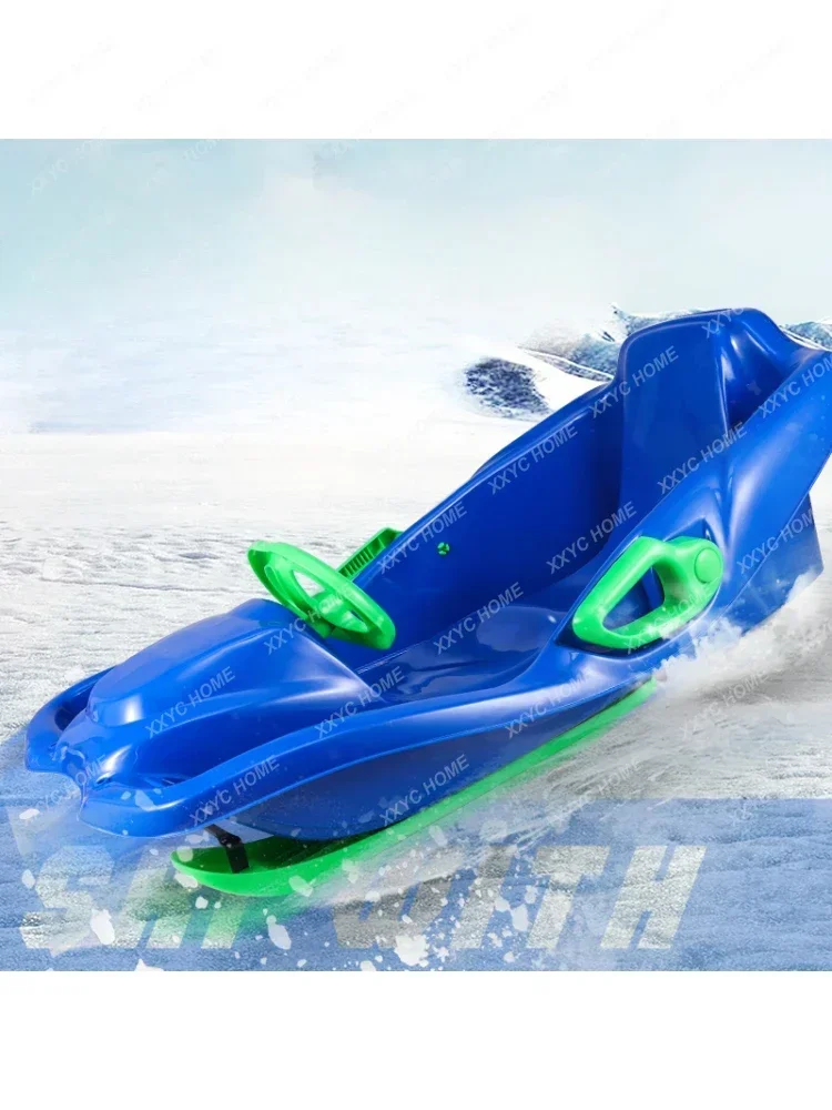 Double Thick Snowboard Adult and Children Sled Sled Snow Sledge Skiing Board Sand Slide Version