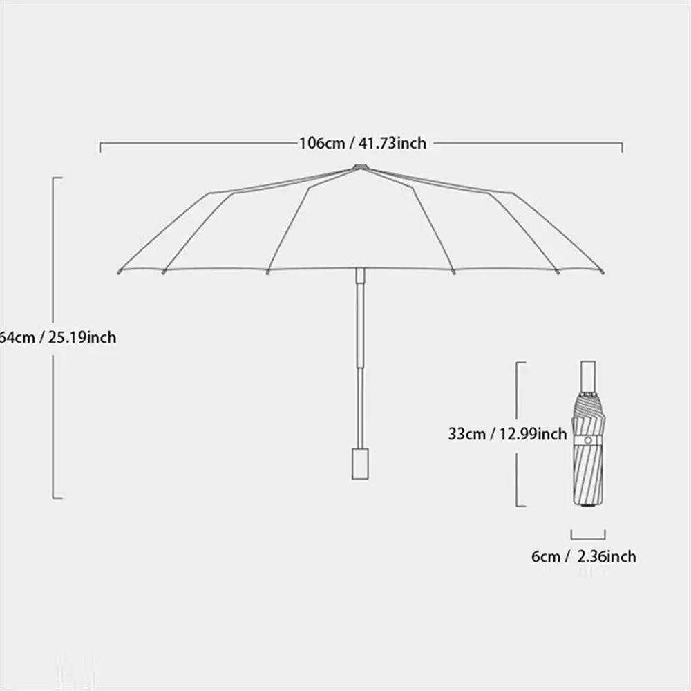 Men's Reinforced Wind-Resistant Umbrella - Durable and Sun Protective