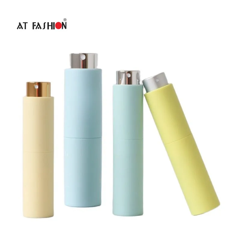 

10ml Mini Macaron Color Spray Bottle Portable Rotating Sample Perfume Disinfectant Refillable Empty Cosmetic Tools Can Travel