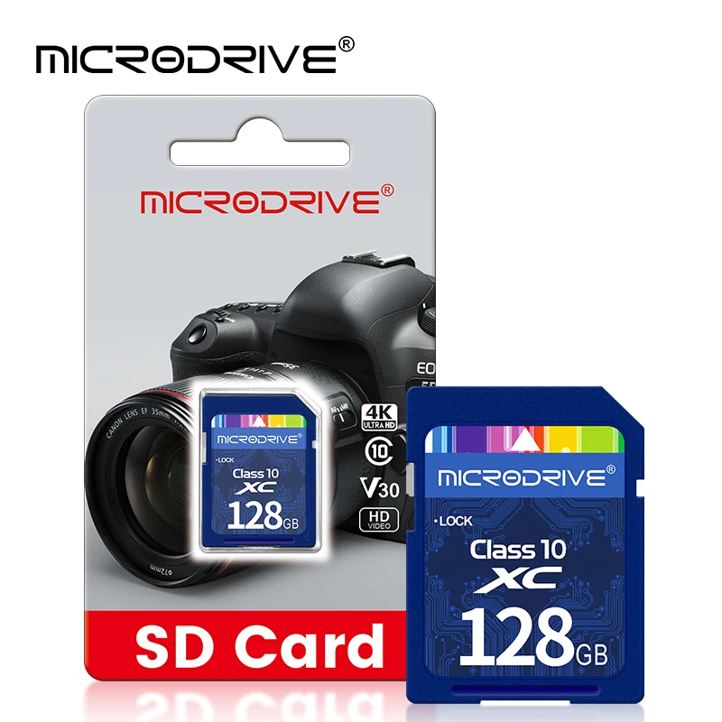 표준 SD 카드 8GB 16GB 32GB 64GB 128GB 256GB 클래스 10 SDHC SDXC C10 풀 사이즈 플래시 SD 카메라 용 일반 크기 메모리 카드